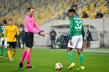 LVIV, UKRAINE - November 07, 2019: Wesley Fofana player during the UEFA Europa League match between Alexandria (Ukraine) vs AS Saint Etienne (France), Ukraine