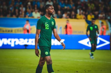 DNIPRO, UKRAINE - September 10, 2019: Semi Ajayi player during the friendly match between national team Ukraine against Nigeria national team, Ukraine