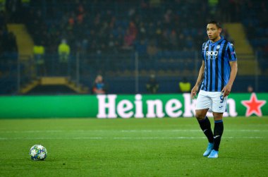 KHARKIV, UKRAINE - December 11, 2019: Luis Muriel player during the UEFA Champions League match between Shakhtar vs Atalanta Bergamasca Calcio BC (Italy), Ukraine