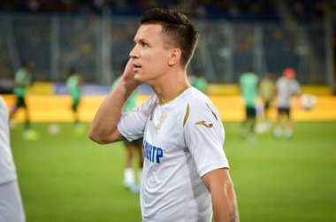 DNIPRO, UKRAINE - September 10, 2019: Yevhen Konoplyanka player during the friendly match between national team Ukraine against Nigeria national team, Ukraine