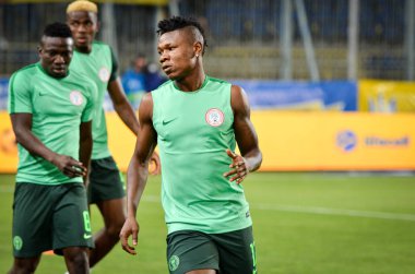 DNIPRO, UKRAINE - September 10, 2019: Samuel Kalu player during the friendly match between national team Ukraine against Nigeria national team, Ukraine