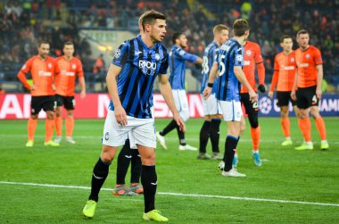 KHARKIV, UKRAINE - December 11, 2019: Remo Freuler player during the UEFA Champions League match between Shakhtar vs Atalanta Bergamasca Calcio BC (Italy), Ukraine