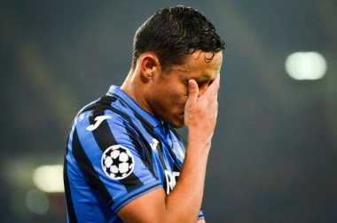 KHARKIV, UKRAINE - December 11, 2019: Luis Muriel player during the UEFA Champions League match between Shakhtar vs Atalanta Bergamasca Calcio BC (Italy), Ukraine