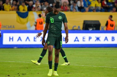 DNIPRO, UKRAINE - September 10, 2019: Joe Aribo player during the friendly match between national team Ukraine against Nigeria national team, Ukraine