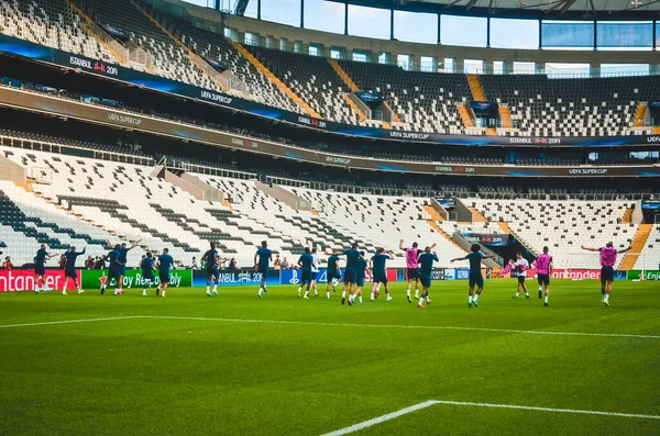 イスタンブール トルコ 8月14 2019 スタジアムの一般的なビューボーダフォンアリーナUefaスーパーカップ決勝戦の前に詳細とリバプールとチェルシーの間でボーダフォンアリーナ トルコ — ストック写真
