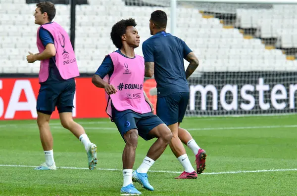 Estambul Turquía Agosto 2019 Willian Jugadores Fútbol Entrenan Antes Del — Foto de Stock