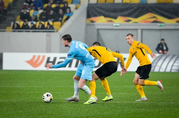 乌克兰利沃夫 Lviv Ukraine 2019年11月28日 在亚力山大 乌克兰 对沃尔夫斯堡 的Uefa Europa League比赛中 — 图库照片