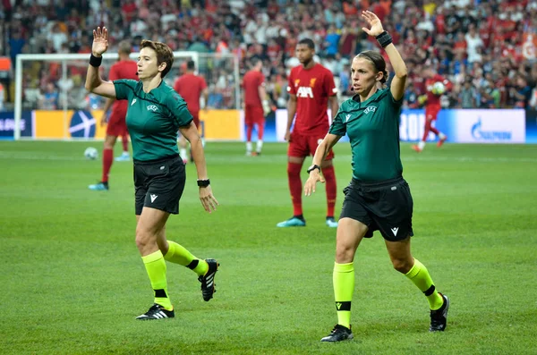 Estambul Turquía Agosto 2019 Panel Árbitros Femeninos Liderado Por Jueza — Foto de Stock