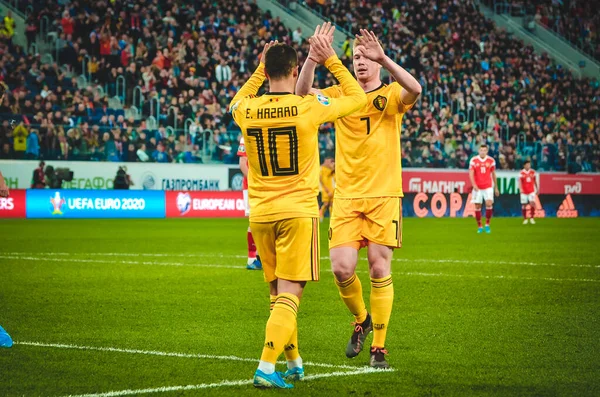 Saint Petersburg Russia November 2019 Eden Hazard Celebrate Goal Scored — Φωτογραφία Αρχείου