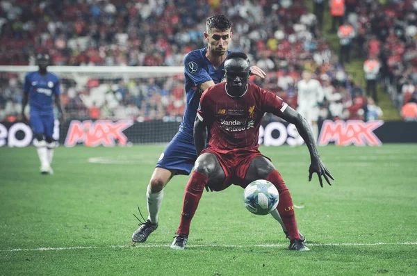 Istanbul Turquie Août 2019 Jorginho Sadio Mane Lors Match Final — Photo