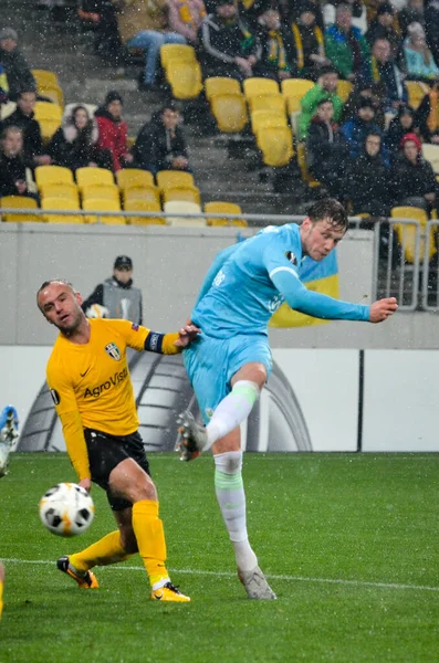 Lviv Ukraine Novembro 2019 Jogador Wout Weghorst Durante Jogo Uefa — Fotografia de Stock