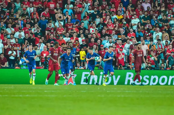 Estambul Turquía Agosto 2019 Emerson Celebra Gol Marcado Durante Partido —  Fotos de Stock