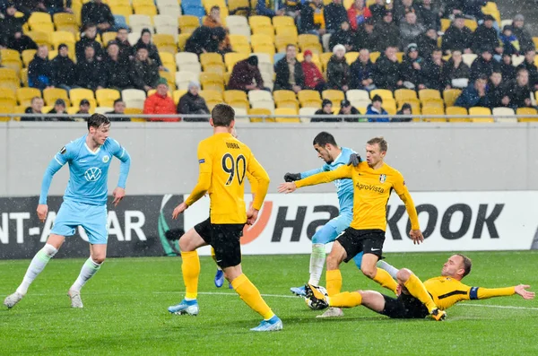 Lviv Ukraine Novembre 2019 William Lors Match Ligue Europa Entre — Photo
