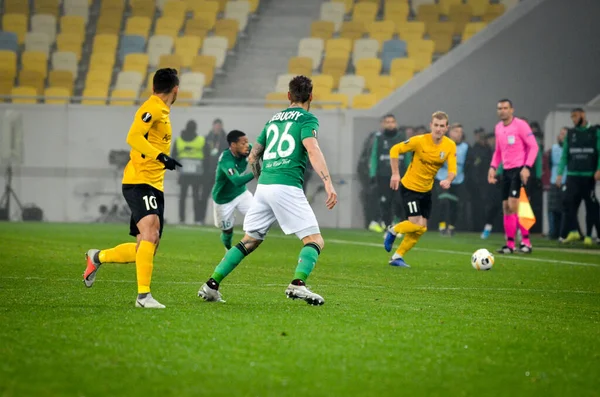LVIV, UKRAINE - November 07, 2019: Mathieu Debuchy  player during the UEFA Europa League match between Alexandria (Ukraine) vs AS Saint Etienne (France), Ukraine