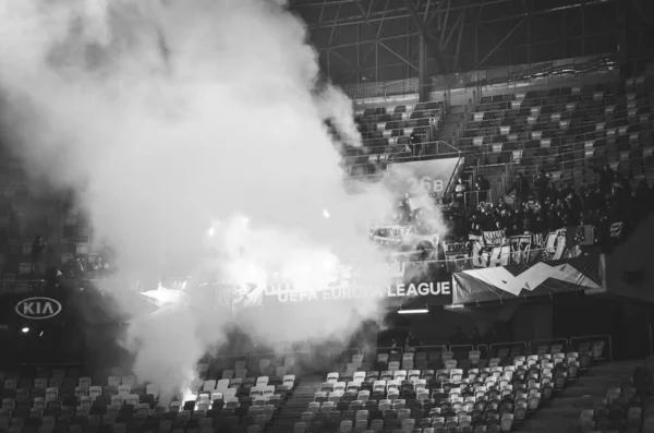 Lviv Ukraine Novembre 2019 Harnais Lumières Ultras Centetien Fire Fighter — Photo