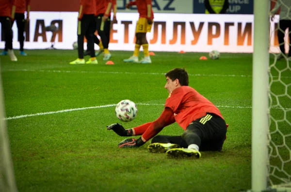 Saint Petersburg Rússia Novembro 2019 Thibaut Courtois Equipe Nacional Futebol — Fotografia de Stock