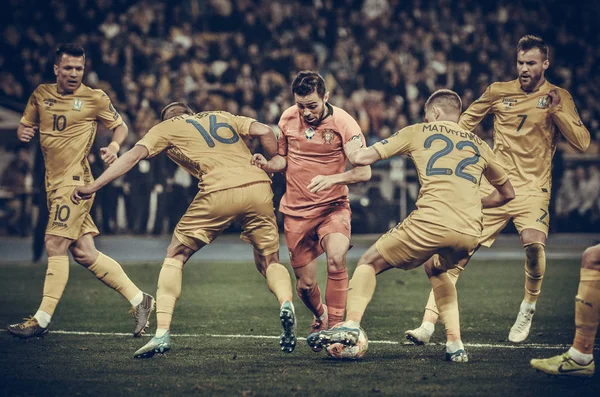 Kijów Ukraina Października 2019 Bernardo Silva Zawodnik Podczas Uefa Euro — Zdjęcie stockowe