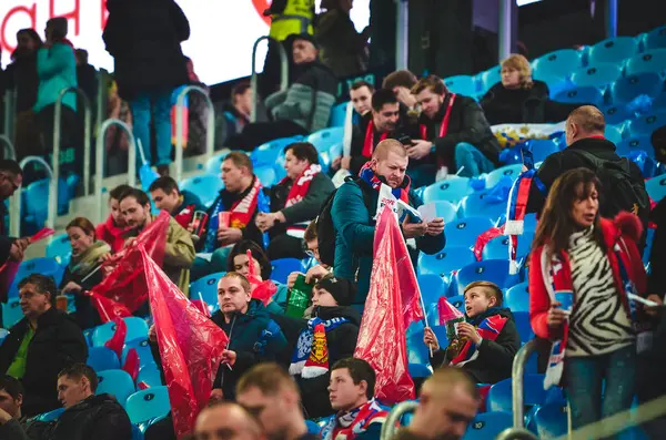 Saint Petersburg Russia November 2019 Football Fans Support Team Uefa — Stock Photo, Image