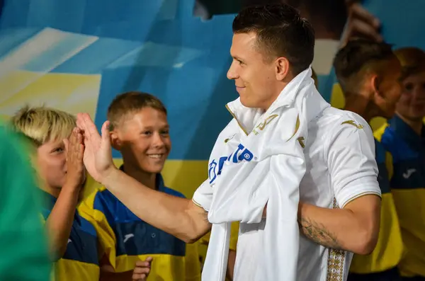 Dnipro Ukraine September 2019 Yevhen Konoplyanka Player Friendly Match National — Stok fotoğraf