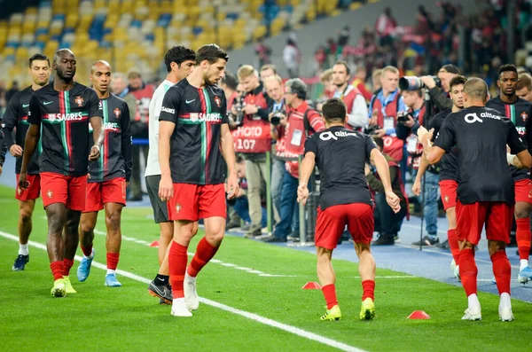 Kyiv Ukraine Outubro 2019 Sessão Treino Portugal Durante Partida Qualificação — Fotografia de Stock