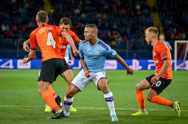 KHARKIV, UKRAINE - September 18, 2019: Gabriel Jesus player during the UEFA Champions League match between Shakhtar Donetsk vs Manchester City (England), Ukraine