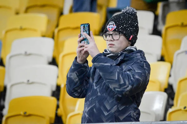 Lviv Ukrajna 2019 November Labdarúgó Szurkolók Uefa Europa League Mérkőzésen — Stock Fotó