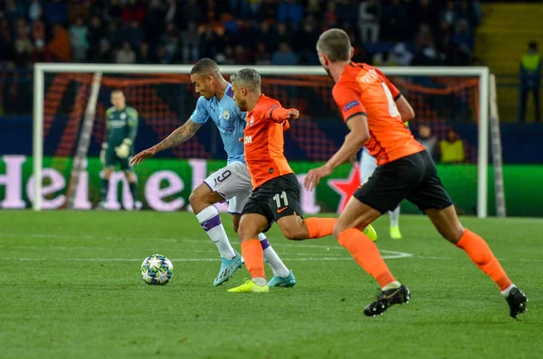KHARKIV, UKRAINE - September 18, 2019: Gabriel Jesus player during the UEFA Champions League match between Shakhtar Donetsk vs Manchester City (England), Ukraine