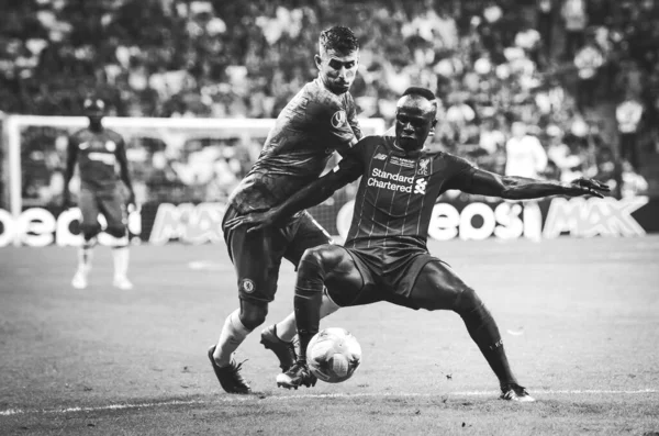 Istanbul Turkey August 2019 Jorginho Sadio Mane Uefa Super Cup — Zdjęcie stockowe