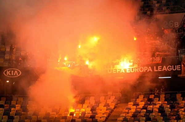 Lviv Ukraine November 2019 Ultras Centetien Fire Fighter Harness Lights — ストック写真