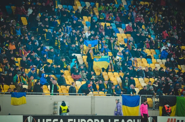 Lwów Ukraina Listopada 2019 Kibice Piłki Nożnej Ultras Podczas Meczu — Zdjęcie stockowe