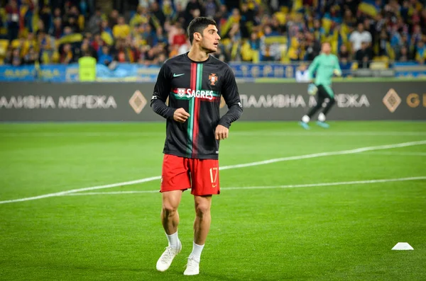 Kyiv Ukraine Outubro 2019 Jogador Goncalo Guedes Durante Jogo Qualificação — Fotografia de Stock