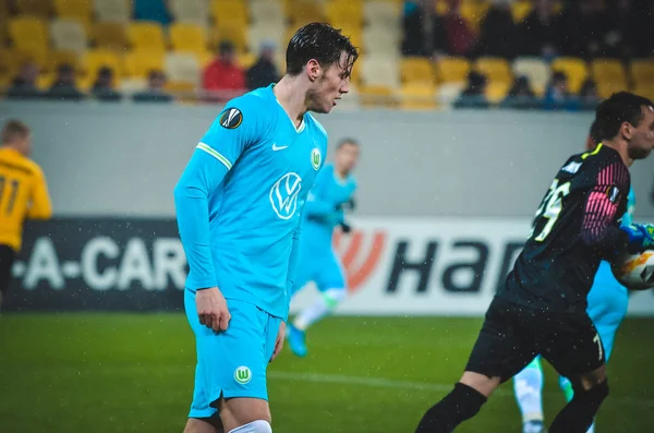 Lviv Ukraine Novembro 2019 Jogador Wout Weghorst Durante Jogo Uefa — Fotografia de Stock