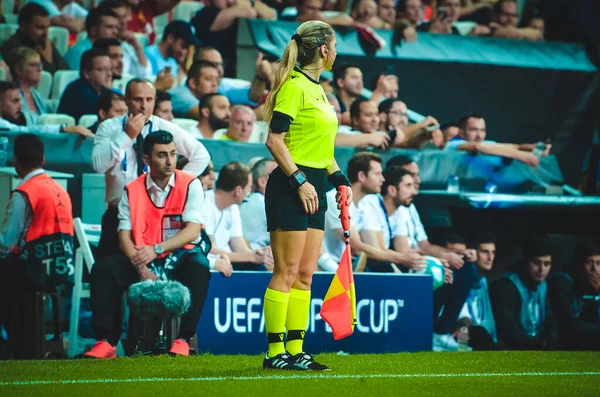 Istambul Turquia Agosto 2019 Homem Linha Feminino Durante Partida Das — Fotografia de Stock