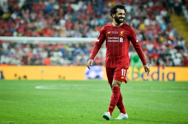 Estambul Turquía Agosto 2019 Mohamed Salah Durante Partido Super Cup — Foto de Stock