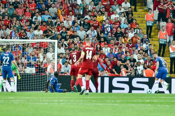 이스탄불 2019 보다폰 경기장의 보다폰 공원에서 리버풀 Uefa 슈퍼컵 결승전 — 스톡 사진