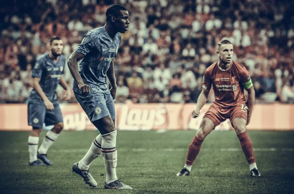 Istambul Turquia Agosto 2019 Jogador Futebol Durante Jogo Das Finais — Fotografia de Stock