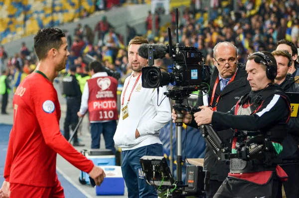 Kyiv Ukraine October 2019 Cristiano Ronaldo Player Uefa Euro 2020 — Stock Photo, Image