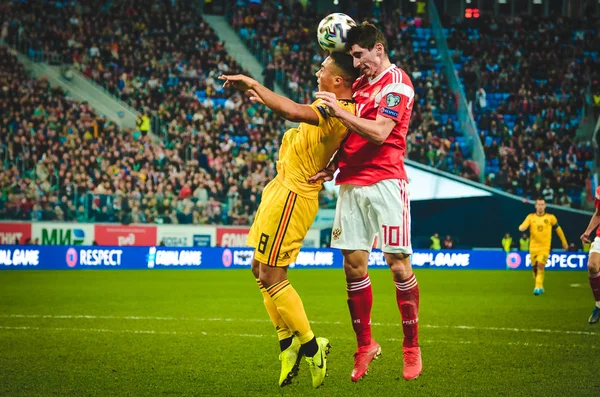 Saint Petersburg Russie Novembre 2019 Joueur Football Lors Match Qualification — Photo
