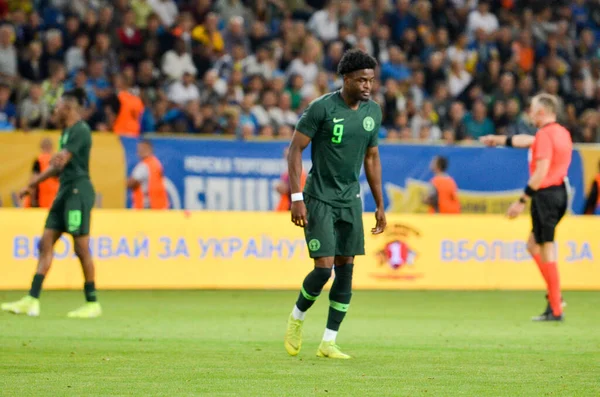 DNIPRO, UKRAINE - September 10, 2019: Football player during the friendly match between national team Ukraine against Nigeria national team, Ukraine