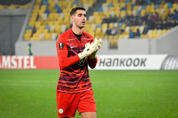 Lviv, Ukrayna - 28 Kasım 2019: Uefa Avrupa Ligi (Ukrayna) - Wolfsburg (Almanya), Ukrayna