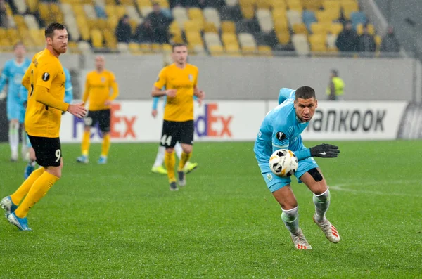 乌克兰利沃夫 Lviv Ukraine 2019年11月28日 在乌克兰亚力山大 乌克兰 对沃尔夫斯堡 的Uefa Europa League比赛中 — 图库照片