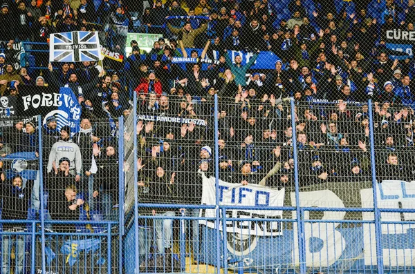 Kharkiv Ukraine December 2019 Atalanta Bergamasca Calcio Fans Ultras Support — Stock Fotó