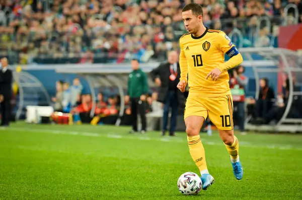 Saint Petersburg Russia Novembre 2019 Eden Hazard Durante Partita Qualificazione — Foto Stock