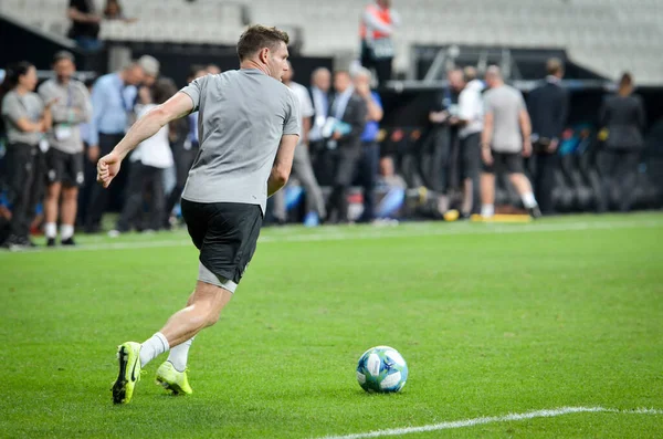 Istambul Turquia Agosto 2019 James Milner Antes Partida Das Finais — Fotografia de Stock