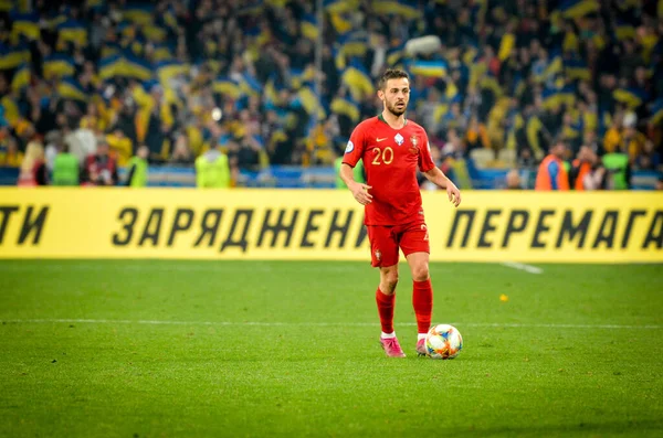 Kyiv Ukraine Oktober 2019 Pemain Bernardo Silva Selama Pertandingan Kualifikasi — Stok Foto