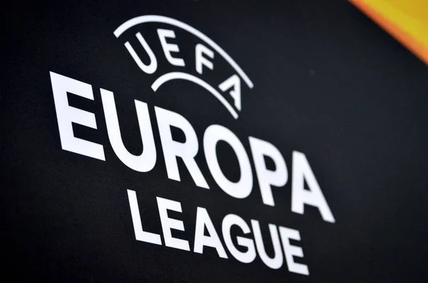 Lviv Ukraine November 2019 Europa League Logo Emblem Uefa Europa — Stock fotografie