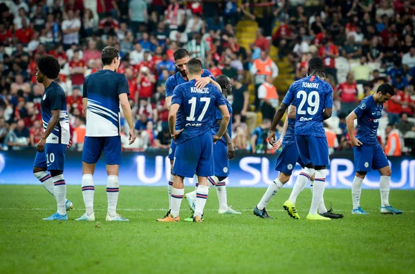 Istanbul Turkey August 2019 Chelsea Player Half Time Break Uefa — Φωτογραφία Αρχείου