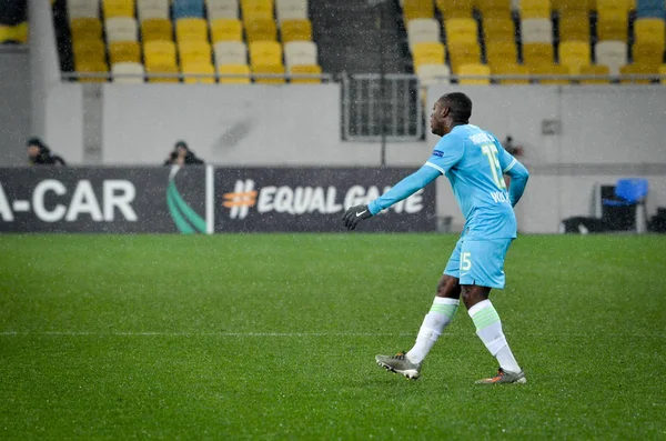 Lviv Ucraina Novembre 2019 Jerome Roussillon Durante Partita Uefa Europa — Foto Stock