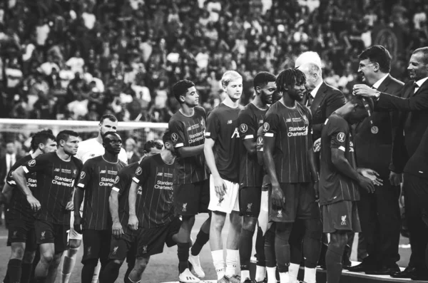 Istanbul Turkey August 2019 Liverpool Football Players Get Gold Medals — Φωτογραφία Αρχείου