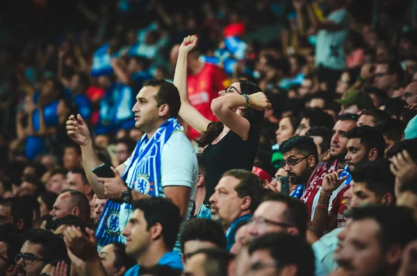 Стамбул Турция Августа 2019 Года Болельщики Челси Поддерживают Команду Время — стоковое фото
